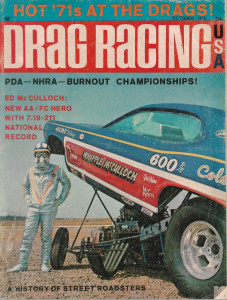 DRAG RACING USA 1970 OCT - ED MCCULLOCH, HIST OF STREET ROADSTERS, LA HOOKER